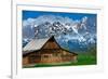 Grand Tetons, Wyoming: an Old Barn Located in the Historic District of Jackson Hole-Brad Beck-Framed Photographic Print