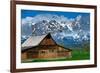 Grand Tetons, Wyoming: an Old Barn Located in the Historic District of Jackson Hole-Brad Beck-Framed Photographic Print