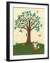 Grand Tree & Foxes-Teresa Woo-Framed Art Print