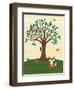 Grand Tree & Foxes-Teresa Woo-Framed Art Print