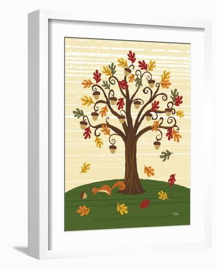 Grand Tree & Squirrel-Teresa Woo-Framed Art Print