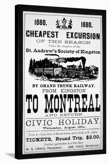 Grand Trunk Railway Poster, 1880 (Engraving)-Canadian-Stretched Canvas