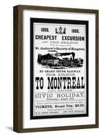 Grand Trunk Railway Poster, 1880 (Engraving)-Canadian-Framed Giclee Print