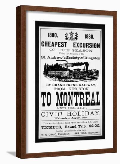 Grand Trunk Railway Poster, 1880 (Engraving)-Canadian-Framed Giclee Print