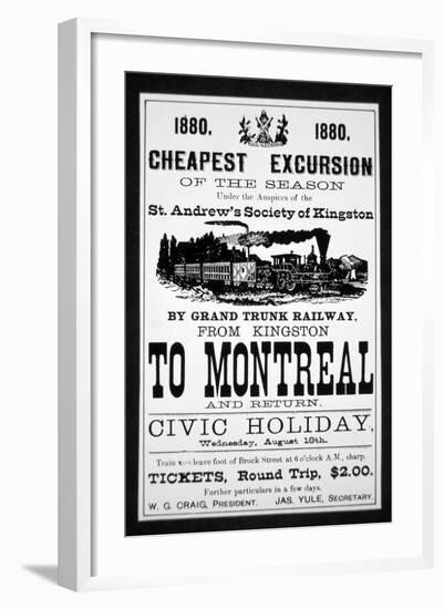 Grand Trunk Railway Poster, 1880 (Engraving)-Canadian-Framed Giclee Print
