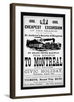 Grand Trunk Railway Poster, 1880 (Engraving)-Canadian-Framed Giclee Print