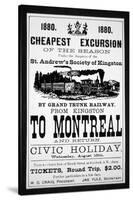 Grand Trunk Railway Poster, 1880 (Engraving)-Canadian-Stretched Canvas