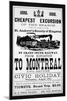 Grand Trunk Railway Poster, 1880 (Engraving)-Canadian-Mounted Giclee Print