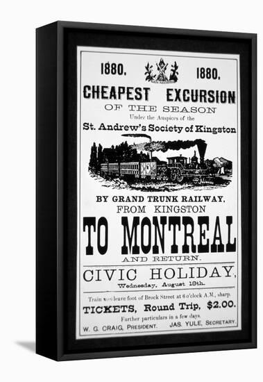 Grand Trunk Railway Poster, 1880 (Engraving)-Canadian-Framed Stretched Canvas