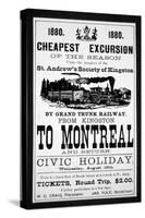 Grand Trunk Railway Poster, 1880 (Engraving)-Canadian-Stretched Canvas