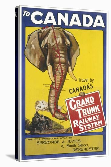 Grand Trunk Railway System Poster-null-Stretched Canvas
