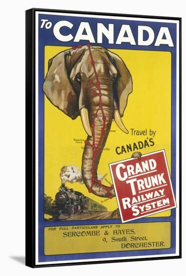 Grand Trunk Railway System Poster-null-Framed Stretched Canvas