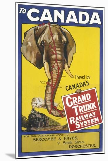 Grand Trunk Railway System Poster-null-Mounted Art Print