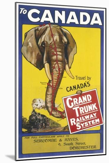 Grand Trunk Railway System Poster-null-Mounted Art Print