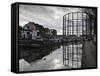Grand Union Canal, Hackney, London, England, United Kingdom, Europe-Stuart Black-Framed Stretched Canvas