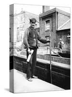 Grand Union Canal Lock Keeper, C1905-null-Stretched Canvas