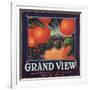 Grand View Brand - Ultra, California - Citrus Crate Label-Lantern Press-Framed Art Print