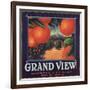 Grand View Brand - Ultra, California - Citrus Crate Label-Lantern Press-Framed Art Print