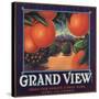 Grand View Brand - Ultra, California - Citrus Crate Label-Lantern Press-Stretched Canvas