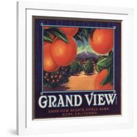 Grand View Brand - Ultra, California - Citrus Crate Label-Lantern Press-Framed Art Print