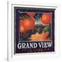 Grand View Brand - Ultra, California - Citrus Crate Label-Lantern Press-Framed Art Print