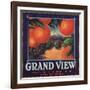 Grand View Brand - Ultra, California - Citrus Crate Label-Lantern Press-Framed Art Print