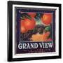 Grand View Brand - Ultra, California - Citrus Crate Label-Lantern Press-Framed Art Print