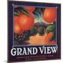 Grand View Brand - Ultra, California - Citrus Crate Label-Lantern Press-Mounted Art Print