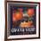 Grand View Brand - Ultra, California - Citrus Crate Label-Lantern Press-Framed Art Print