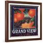 Grand View Brand - Ultra, California - Citrus Crate Label-Lantern Press-Framed Art Print