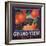 Grand View Brand - Ultra, California - Citrus Crate Label-Lantern Press-Framed Art Print