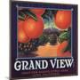 Grand View Brand - Ultra, California - Citrus Crate Label-Lantern Press-Mounted Art Print