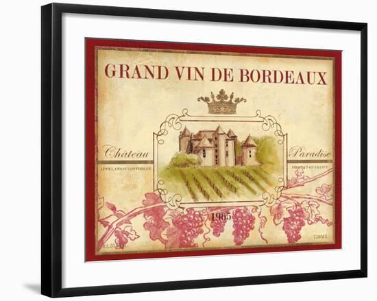 Grand Vin De Bordeaux-Devon Ross-Framed Art Print