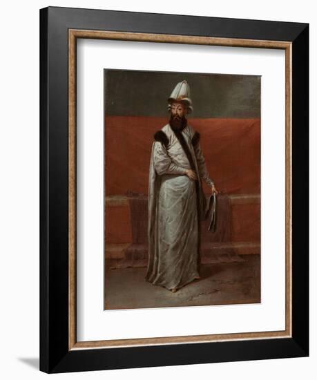 Grand Vizier Nev?ehirli Damat ?brahim Pasa, c.1727-30-Jean Baptiste Vanmour-Framed Giclee Print