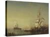 Grand voilier en vue de Venise-Félix Ziem-Stretched Canvas