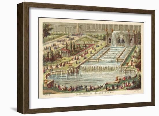 Grand Waterfall, Trocadero Palace, Paris-null-Framed Giclee Print