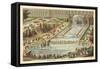 Grand Waterfall, Trocadero Palace, Paris-null-Framed Stretched Canvas