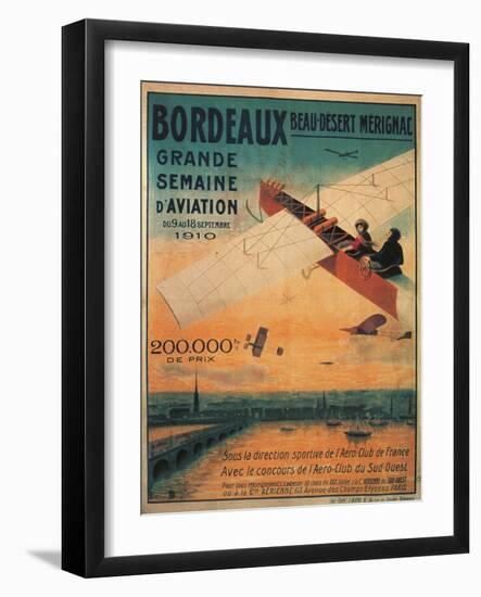 Grand Weekend Or Semaine Of Aviation At Bordeaux-J.J. Eygeum-Framed Art Print