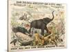 Grand Zoological Aggregation of Rare and Costly Animals with Batcheller and Doris-American School-Stretched Canvas