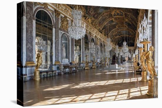 Grande Galerie or Galerie Des Glaces (The Hall of Mirrors) in Palace of Versailles-null-Stretched Canvas