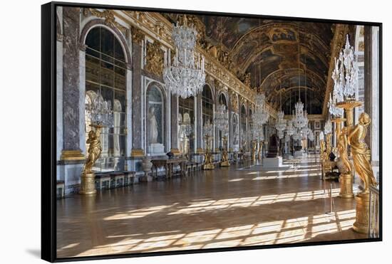 Grande Galerie or Galerie Des Glaces (The Hall of Mirrors) in Palace of Versailles-null-Framed Stretched Canvas