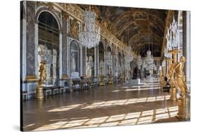 Grande Galerie or Galerie Des Glaces (The Hall of Mirrors) in Palace of Versailles-null-Stretched Canvas
