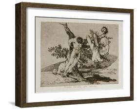 Grande Hazaña! Con Muertos! (A Heroic Feat! with Dead Men) Plate 39 from the Disasters of War (Los-Francisco de Goya-Framed Giclee Print