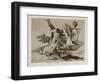 Grande Hazaña! Con Muertos! (A Heroic Feat! with Dead Men) Plate 39 from the Disasters of War (Los-Francisco de Goya-Framed Giclee Print