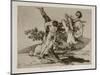 Grande Hazaña! Con Muertos! (A Heroic Feat! with Dead Men) Plate 39 from the Disasters of War (Los-Francisco de Goya-Mounted Giclee Print