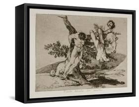 Grande Hazaña! Con Muertos! (A Heroic Feat! with Dead Men) Plate 39 from the Disasters of War (Los-Francisco de Goya-Framed Stretched Canvas