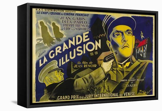 Grande Illusion, French Movie Poster, 1937-null-Framed Stretched Canvas