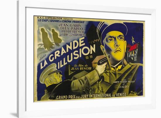 Grande Illusion, French Movie Poster, 1937-null-Framed Premium Giclee Print