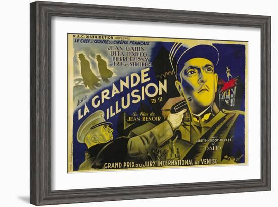 Grande Illusion, French Movie Poster, 1937-null-Framed Art Print