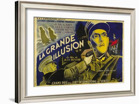 Grande Illusion, French Movie Poster, 1937-null-Framed Art Print